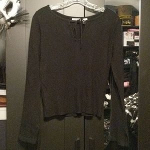 90s Y2K energie Keyhole Tie "bell" sleeved sweater